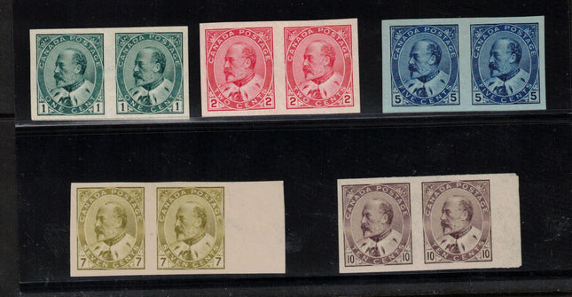 Canada #89a - #93a XF Mint Imperf Pair Set