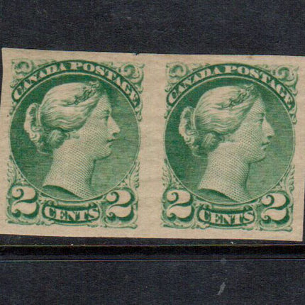 Canada #36iii VF Mint Imperf Pair **With Certificate**