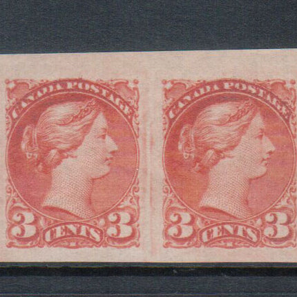 Canada #41b XF/NH Imperforate Pair **With Certificate**