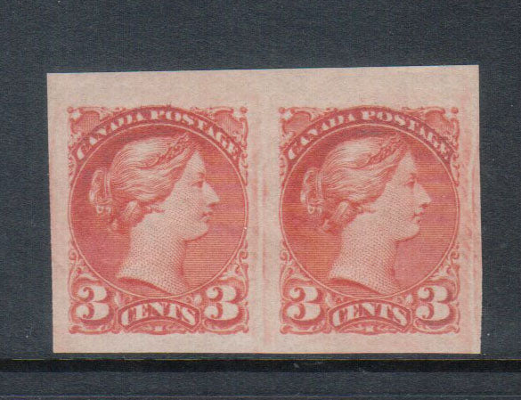 Canada #41b XF/NH Imperforate Pair **With Certificate**