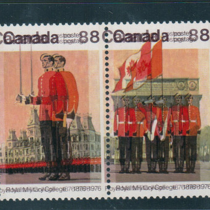 Canada #693d XF/NH Double Impression In Setenant Pair **With Certificate**
