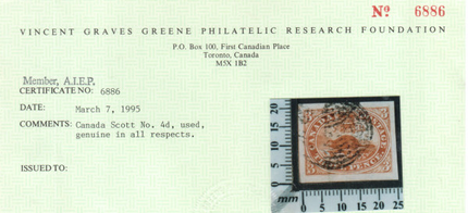 Canada #4d Used Gem With Enormous Margins **With Certificate**