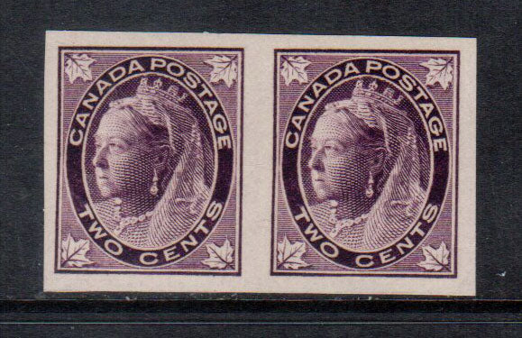 Canada #68a XF/NH Imperf Pair **With Certificate**