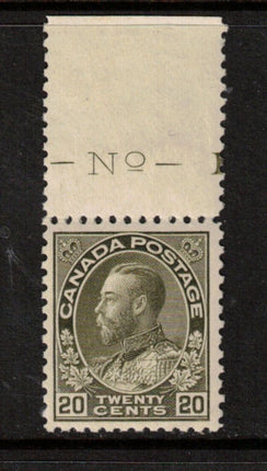 Canada #119d VF/NH Top Margin Single **With Certificate**