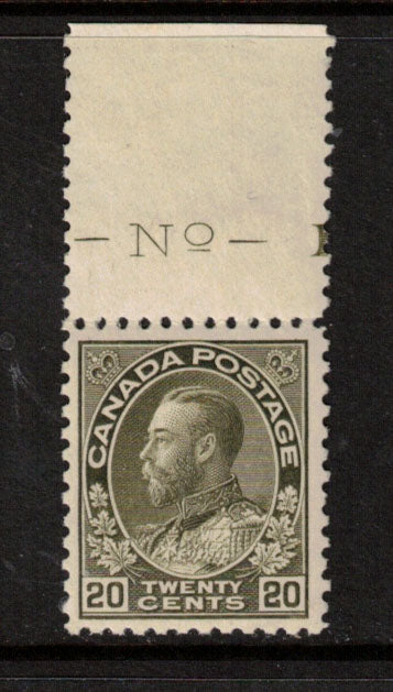 Canada #119d VF/NH Top Margin Single **With Certificate**
