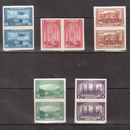 Canada #241P - #245P & #C6P XF Set Of Imperforate Plate Proof Pairs