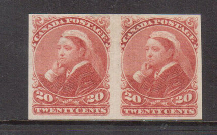 Canada #46a VF Mint Imperforate Pair **With Certificate**