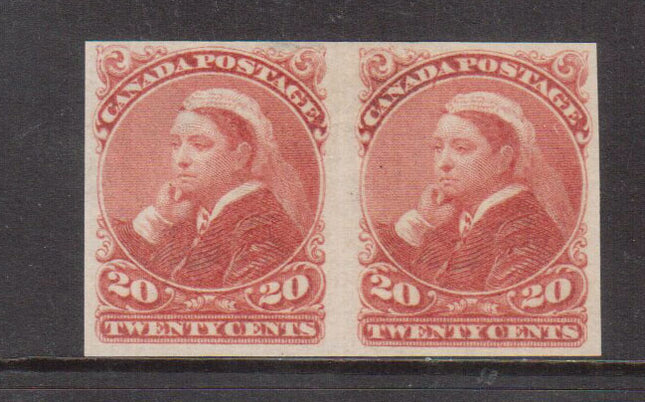 Canada #46a VF Mint Imperforate Pair **With Certificate**