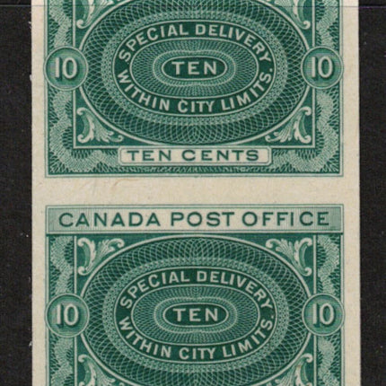 Canada #E1P XF Proof Pair India Paper On Card