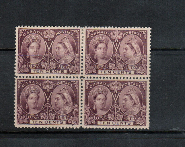 Canada #57ii #57 VF Mint Block Major Reentry **With Certificate**