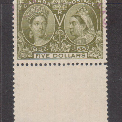 Canada #65 Used Superb Gem Bottom Margin Example **With Cert.**