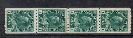 Canada #123i VF/NH Paste Up Strip Of Four **With Cert.**