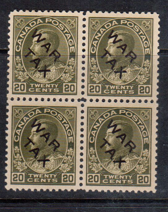 Canada #MR2c VF/NH Block **With Certificate**