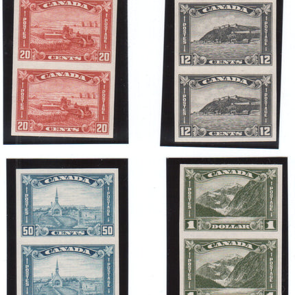 Canada #174a - #177a XF/NH Imperforate Pair Set