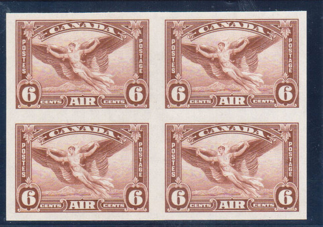 Canada #C5b XF/NH Imperforate Block Of Four
