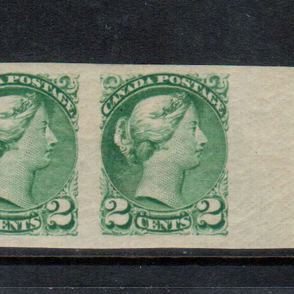Canada #36a XF Mint Imperf Pair **With Certificate**