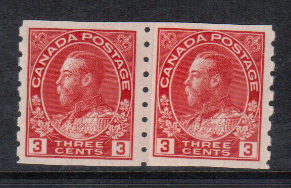 Canada #130iii XF/NH Paste Up Pair **With Certificate**