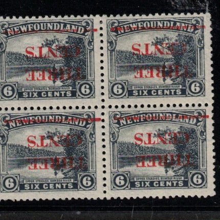 Newfoundland #160a VF Mint Inverted Block **With Certificate**