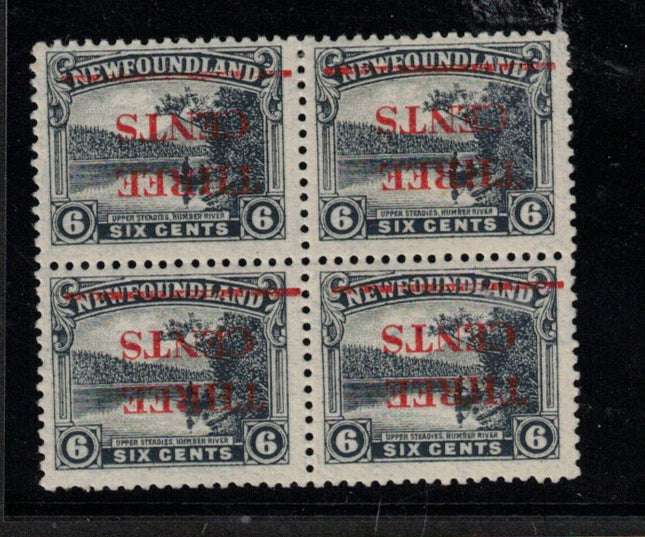 Newfoundland #160a VF Mint Inverted Block **With Certificate**