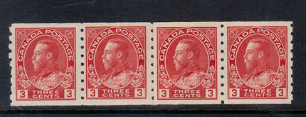 Canada #130iii XF/NH Paste Up Strip **With Certificate**