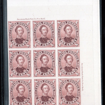 Canada #17ci #17tci,iii XF Proof Block Of Nine