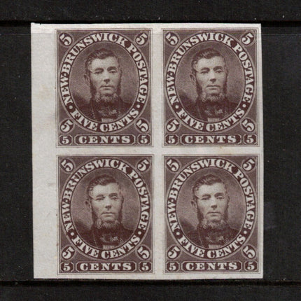 New Brunswick #5P,ix XF Proof Block On India Paper **With Certificate**