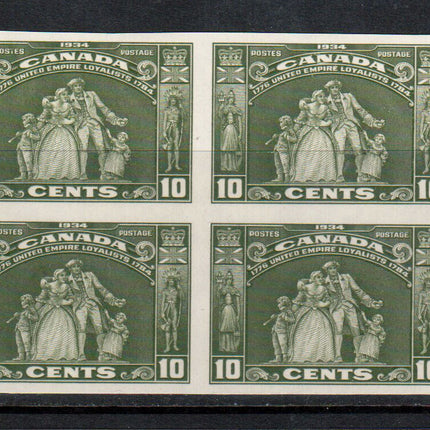 Canada #209a XF/NH Imperforate Block **With Certificate**