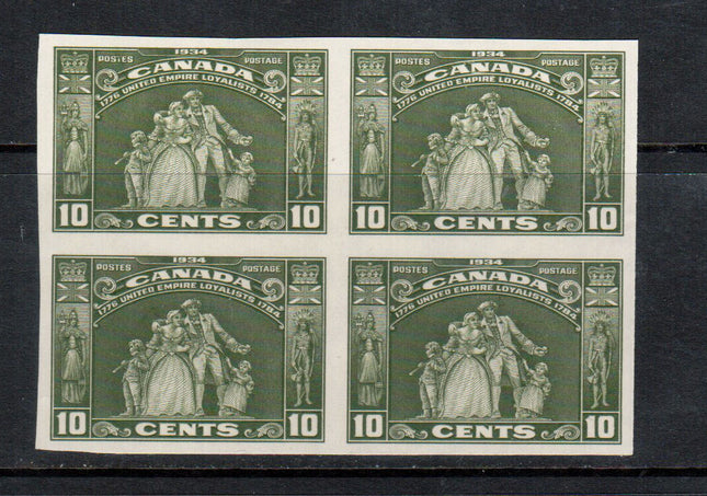 Canada #209a XF/NH Imperforate Block **With Certificate**