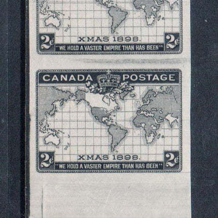 Canada #86v XF Mint Imperf Pair **With Certificate**