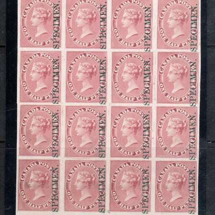Canada #8Pi XF Plate Proof Block Of 16 Strong Reentry