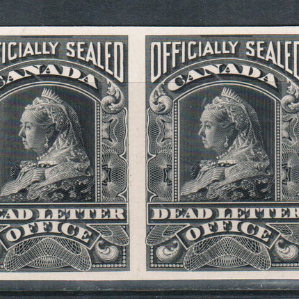 Canada #OX2P XF Plate Proof Pair India Paper On Card