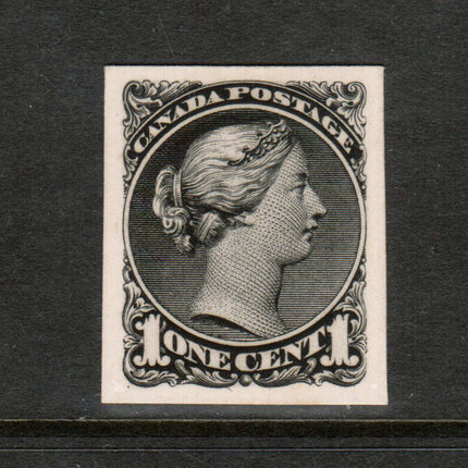 Canada #35P XF Plate Proof In Black India On Card