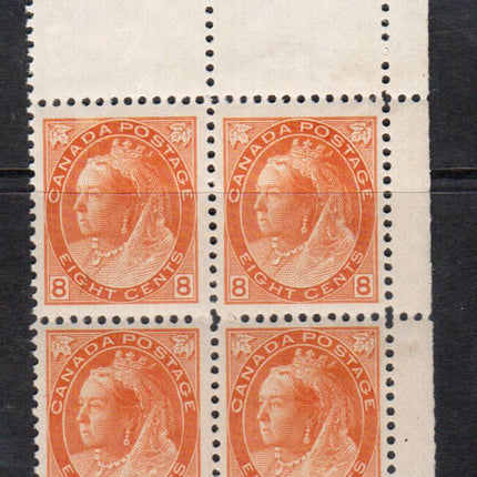 Canada #82 VF/NH Corner Block **With Certificate**