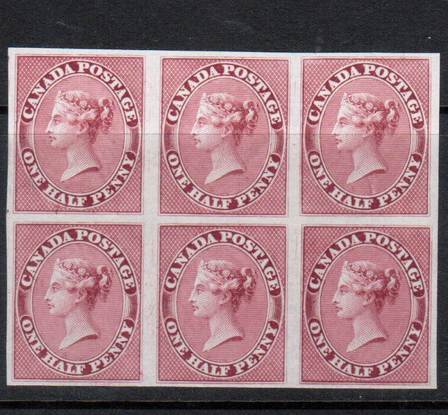 Canada #8TC XF Proof Block Major Reentry Variety Of Six **With Certificate**