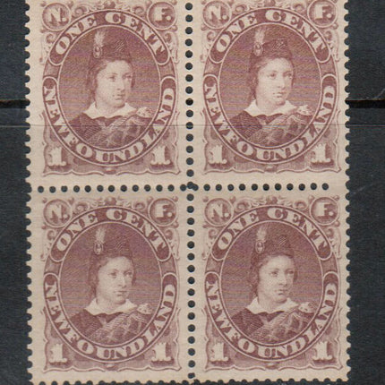 Newfoundland #41 XF/NH Block **With Certificate**