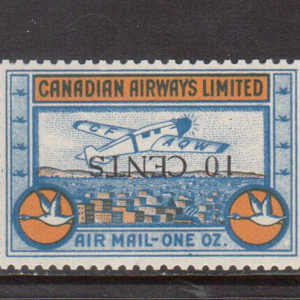 Canada #CL52a XF/NH Inverted Surcharge **With Certificate**