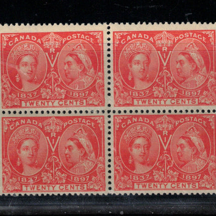 Canada #59 #59iii VF/NH Reentry Block