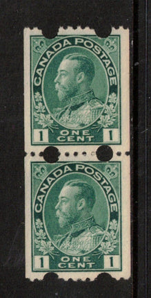 Canada #131iv VF/NH Toronto Experimental Coil Pair **With Cert.**