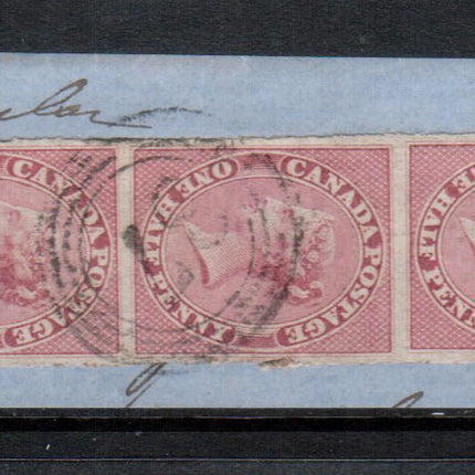 Canada #8b XF Used Strip OOf Five **With Certificate**