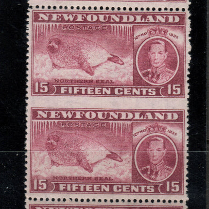 Newfoundland #239a VF Mint Strip Of Four