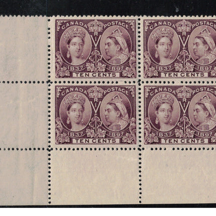 Canada #57 XF/NH Corner Block **With Certificate**