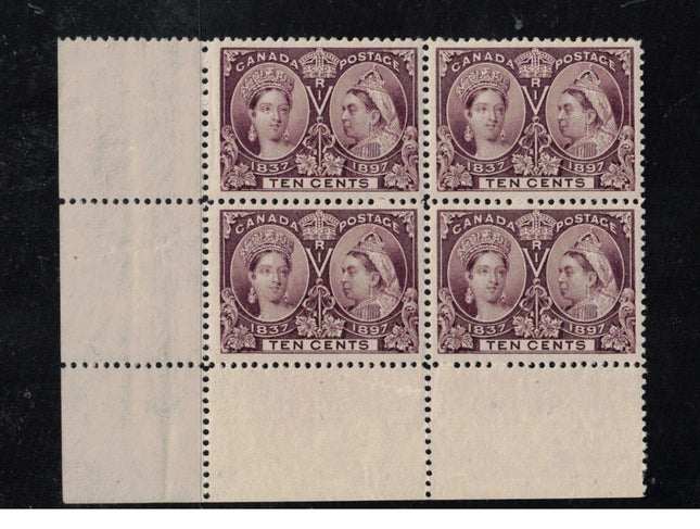 Canada #57 XF/NH Corner Block **With Certificate**