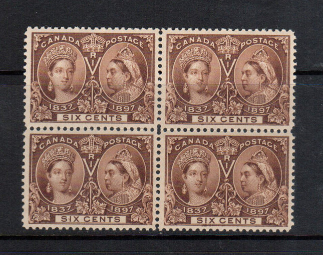 Canada #55 XF/NH Gem Block **With Certificate**