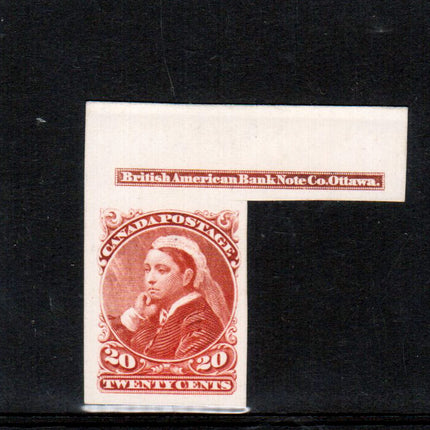 Canada #46P XF Plate Proof With Full Plate Inscription In Sheet Margin