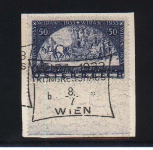 Austria #B110a VF Used On Piece With Sheet Margin