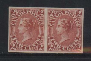 Canada #20b XF Mint Imperf Pair  **With Certificate**