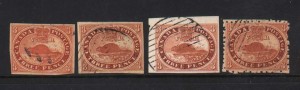 Canada #4f #12f 3 Pence Beaver Forgeries