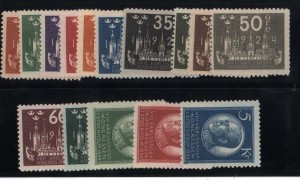 Sweden #197 - #211 NH Mint Set