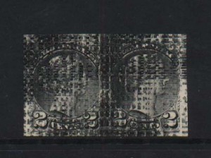 Canada #36P XF Imperf Defaced Proof Pair