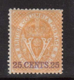 British Columbia #11 Mint  **With Certificate**